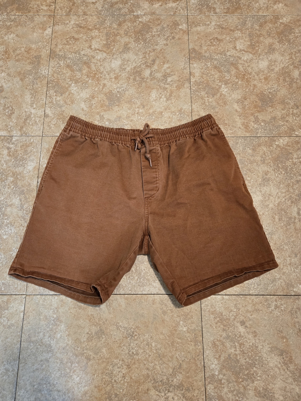 Obey Men's Brown Elastic Waist Athletic Shorts